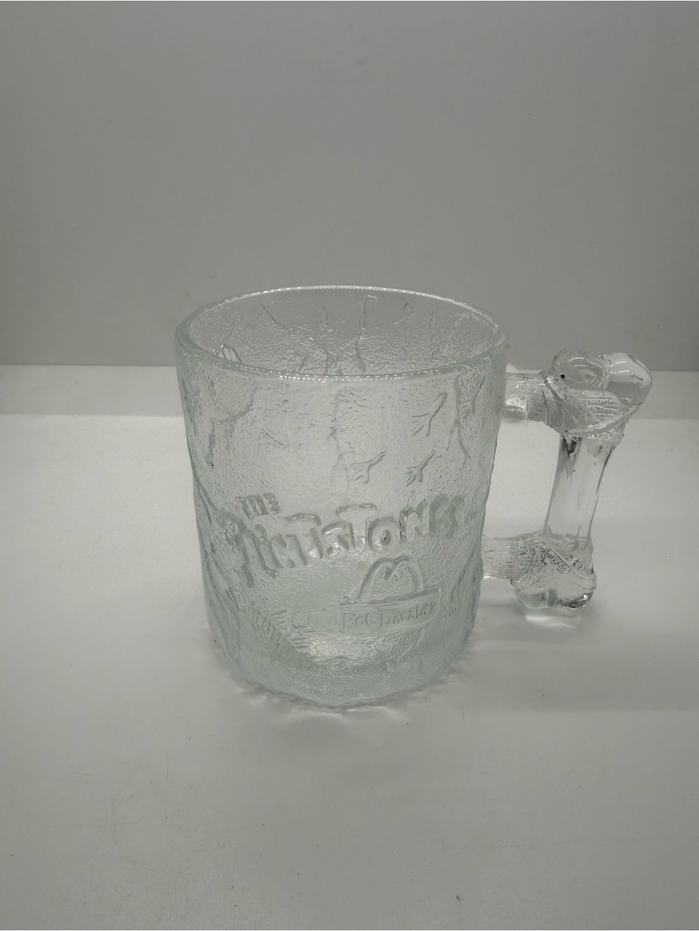 Vintage 1993 McDonald’s RocDonald’s Pre-Dawn Flintstones Frosted Glass Mug